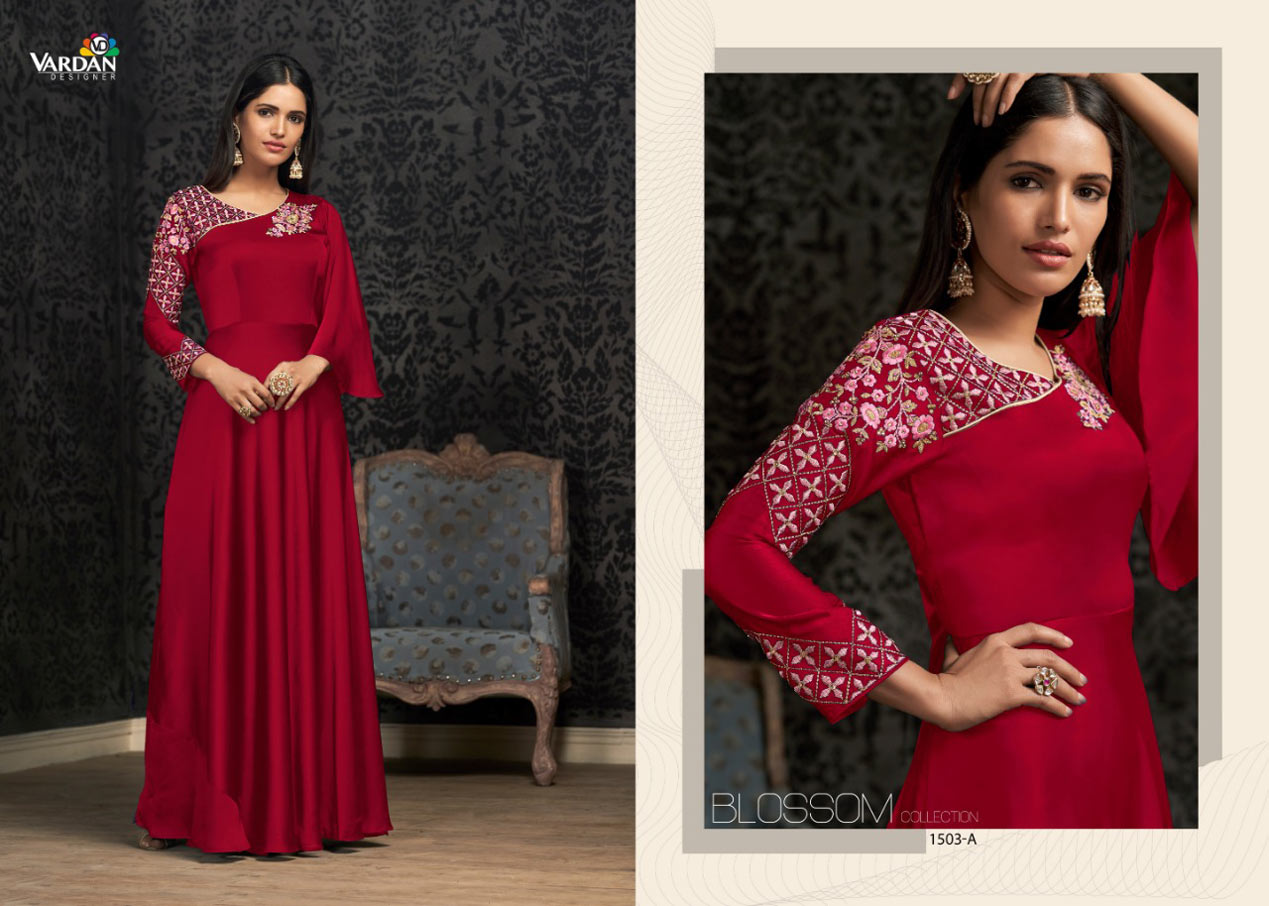 Navya Gold Vol-15 Vardan Designer Georgette Gowns Navya Gold Vol-15 Vardan Designer Georgette Gowns